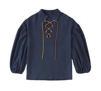Mittelalter Hemd Kinder Leinenhemd Renaissance Tunika Trachtenhemd Jungen Kurzarm Mittelalterhemd Kinderhemd Mittelalter Kleidung Oktoberfest Halloween Wikinger Ritter Hemden Piraten Ritterkostüm