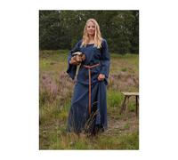 Mittelalter-Kleid Blau mit Trompetenärmeln, Burglinde Größe XL
