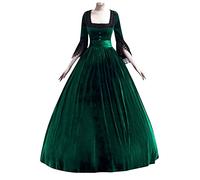 Mittelalter Kleid Damen Gothic Kleidung Korsett Kleider Lang Party Mittelalterliche Frauen Maxikleid Viktorianisches Kostüm Traditionelles Renaissance Trompetenärmel Kostüme