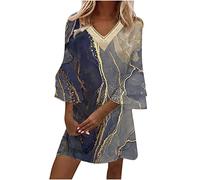 mittelalter Kleid Damen Maxikleider Damen Sommer Boho Kleid Damen Elegant Sommerkleid RüCkenfrei Kleid Festlich Mädchen Sommerkleider Damen Leicht RüCkenfrei Kleid Dunkelblau Festlich Kleider Som