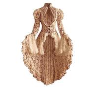 Mittelalter Kleid Damen Medieval Dress Vampir Kleid Steampunk Barock Kostüm Hexen Mittelalter Kleidung Ghostface Renaissance Prinzessin Halloween Gothic Festliche Kleidung Frauen Cocktailkleider