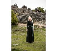 Mittelalter Kleid grün Rundhals knöchellang Baumwolle ""Alvilda"" M