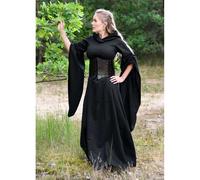 Mittelalter Kleid mit Trompetenärmeln, schwarz „Isra“ M