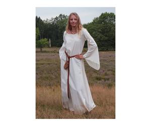 Mittelalter-Kleid Natur mit Trompetenärmeln, Burglinde
