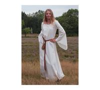 Mittelalter-Kleid Natur mit Trompetenärmeln, Burglinde Größe L