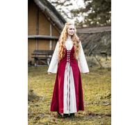 Mittelalter Kleid Rot/Natur "Genefe" XXL