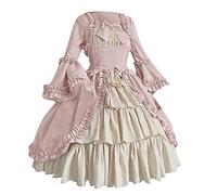 Mittelalter Kleidung Damen Renaissance Prinzessin Kleid Barock Rokoko Kleidung Lolita Kleidung Viktorianisches Königin Maxi Kleider Abendkleider Cocktailkleid Party A-Linie Medieval Dress Frauen