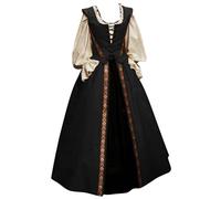 Mittelalter Kleidung Damen Rock Renaissance Kleid Party Mittelalterliche Traditionelles Kleider Vintage Maxikleid Frauen Viktorianisches Kostüm Kostüme