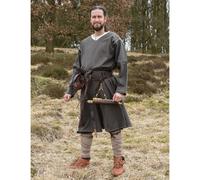 Mittelalter Kragelund Tunika Askur, langarm, olivgrün S
