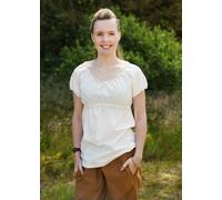 Mittelalter Kurzarm-Bluse Aren, natur