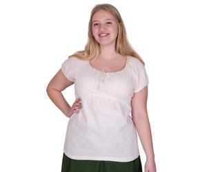 Mittelalter Kurzarm-Bluse Aren, natur XL