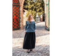 Mittelalter Kurzarmbluse Petrolblau "Vera"