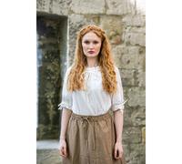 Mittelalter Kurzarmbluse Weiß "Sandra"
