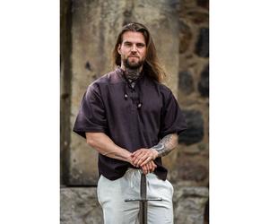 Mittelalter-Kurzarmhemd Braun "Eric" XL