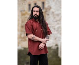 Mittelalter-Kurzarmhemd Rot "Eric" S