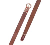 Battle-Merchant Mittelalter Langgürtel mit Greif und Löwenmotiv - LARP Gürtel aus Leder