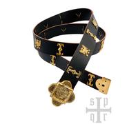 Mittelalter Ledergürtel Sankt Georg, versch. Farben schwarz