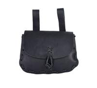 Mittelalter-Ledertasche, Schwarz