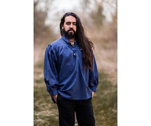 Mittelalter Schnürhemd Blau "Friedrich" XXXL