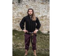 Mittelalter Schnürhemd Schwarz "Friedrich" S