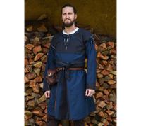 Mittelalter Tunika Bent mit abnehmbaren Ärmeln blau/dunkelblau