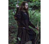 Mittelalter Tunika Bent mit abnehmbaren Ärmeln braun/schwarz