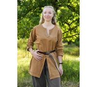 Mittelalter Tunika Used-Look, beigebraun „Yrsa“ L