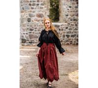Mittelalter LARP Bluse Morgan Schwarz XL