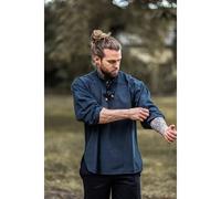 Mittelalterhemd mit Schnürung "Ansbert" Blau XXXL