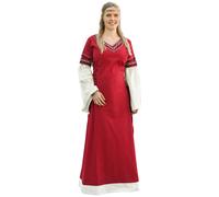 Mittelalterkleid Alvina, rot/natur