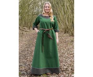 Mittelalterkleid Gesine aus Canvas, grün L