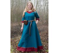 Mittelalterkleid Gesine aus Canvas, petrol L