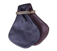 Mittelalterliche Geldkatze Chazza LARP Münzbeutel Mittelalter Portmonee Winkinger (Schwarz/Braun)