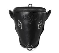 Mittelalterliche Gürteltasche aus Kunstleder, Mittelalter, tragbar, Münzgeldbörse, Gürteltasche, LARP, Kostüme, Geschenke, Schwarze Tasche