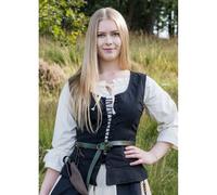 Mittelalterliche Korsage / Miederweste Tilda, schwarz