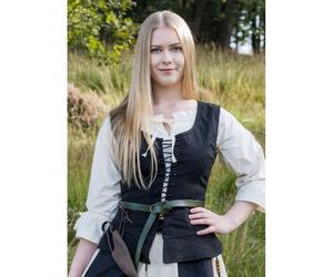 Mittelalterliche Korsage / Miederweste Tilda, schwarz