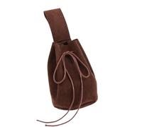 Mittelalterliche Ledertasche, tragbar, mit Kordelzug, Mittelaltergürtel, Renaissance-Würfeltasche für Herren und Damen, Renaissance-Beutel, Münzgeldbörse, braun, One size