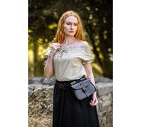 Mittelalterliche Sommerbluse "Otilia" in Hanffarben XL