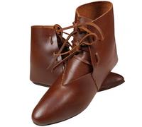 Mittelalterliche Stiefeletten, Braun, 12.-15. Jahrhundert