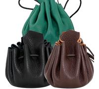 Mittelalterlicher Geldbeutel aus Leder, Zugbeutel für den Gürtel