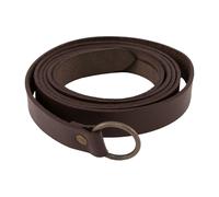 Mittelalterlicher Langgürtel aus Leder mit Eisenring, 160 cm, Braun