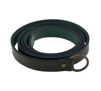 Mittelalterlicher Langgürtel aus Leder mit Eisenring, 160 cm, Grün