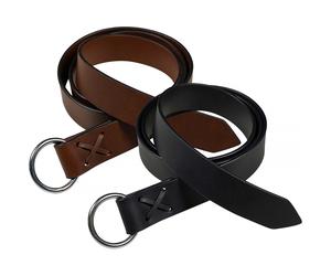 Mittelalterlicher Ringgürtel aus Leder, 3 cm breit