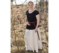 Battle-Merchant Mittelalterlicher Rock Damen Baumwolle bodenlang weit ausgestellt – Natur M