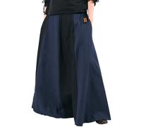 Mittelalterlicher Rock, weit ausgestellt, schwarz/blau