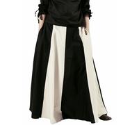 Mittelalterlicher Rock, weit ausgestellt, schwarz/natur