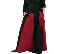 Mittelalterlicher Rock, weit ausgestellt, schwarz/rot