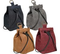 Mittelalterlicher Wildlederbeutel von Mythrojan mit Metallschlaufe - Outlet