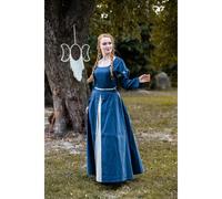 Mittelalterliches Kleid Blau/Natur "Larina" L