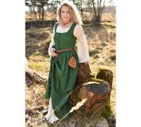 Mittelalterliches Trägerkleid / Überkleid grün "Lene", Gr. XXL